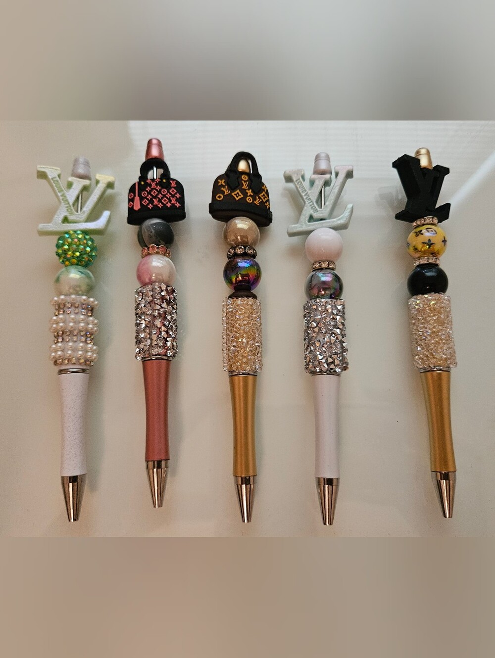 New LOT OF 5 Fancy Bling Pen With Logo